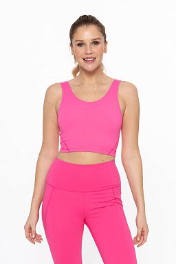 Essential Elongated Sports Bra Hot pink